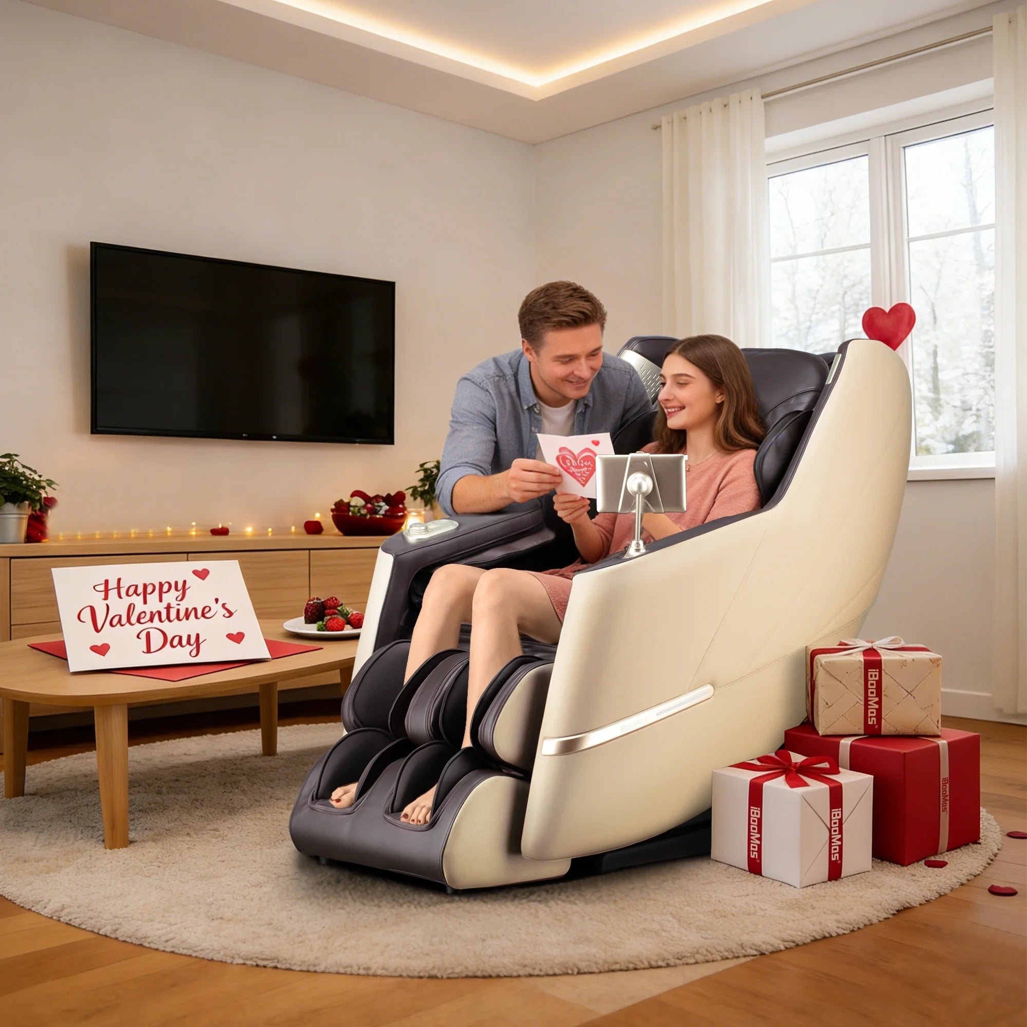 4D Massage Chair Full Body Zero Gravity, Massage Chairs and Recliners with Heated, SL Track, Bluetooth, APP Controller(Beige)