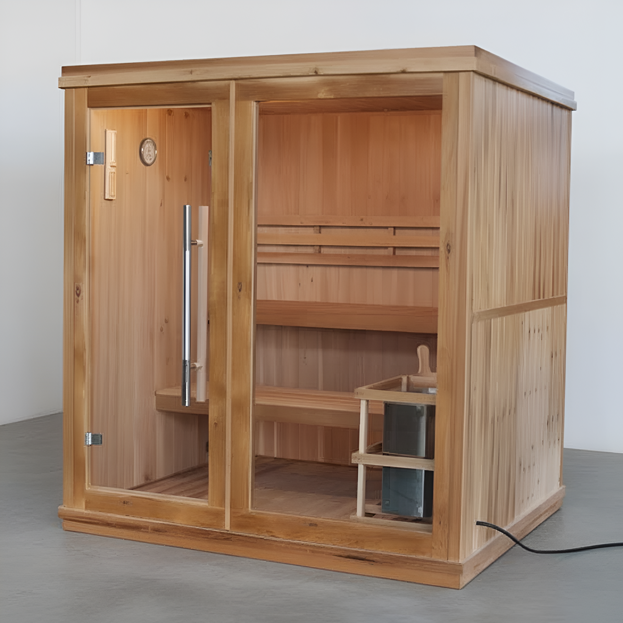 Charleston 4-Person Indoor Traditional Sauna Double Bench