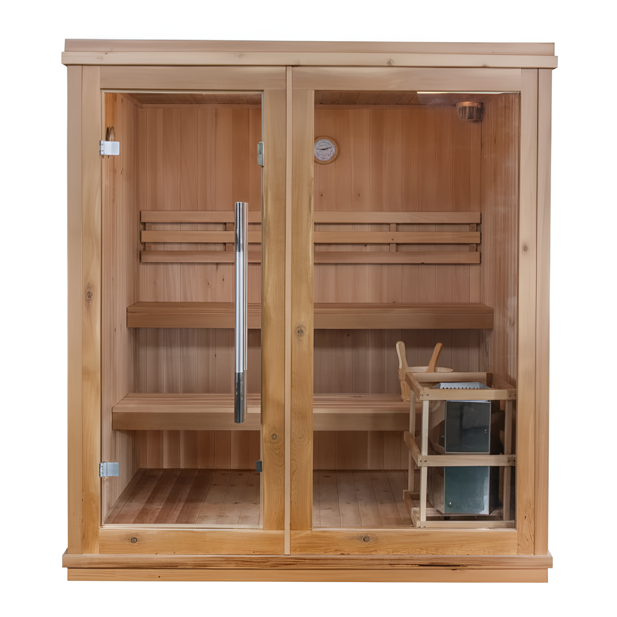 Charleston 4-Person Indoor Traditional Sauna Double Bench