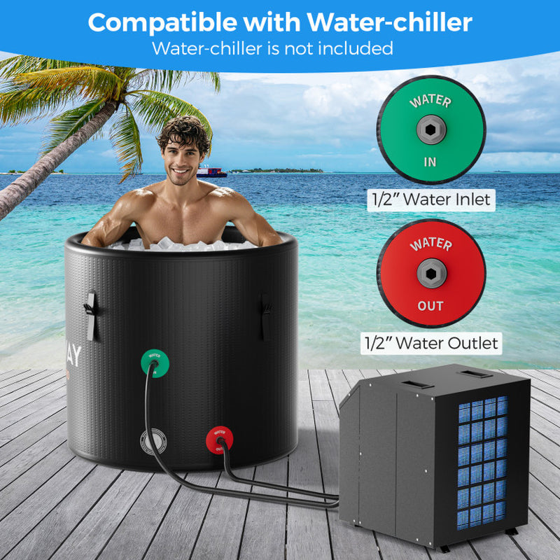 79 Gal Water Chiller Compatible Cold Plunge Tub with Cover