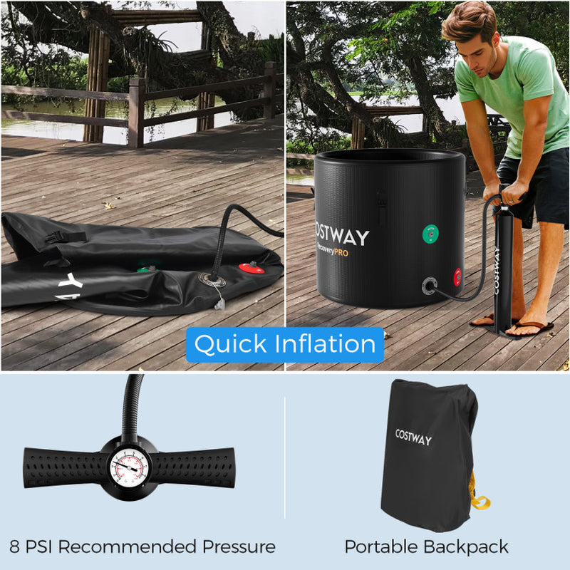 79 Gal Water Chiller Compatible Cold Plunge Tub with Cover