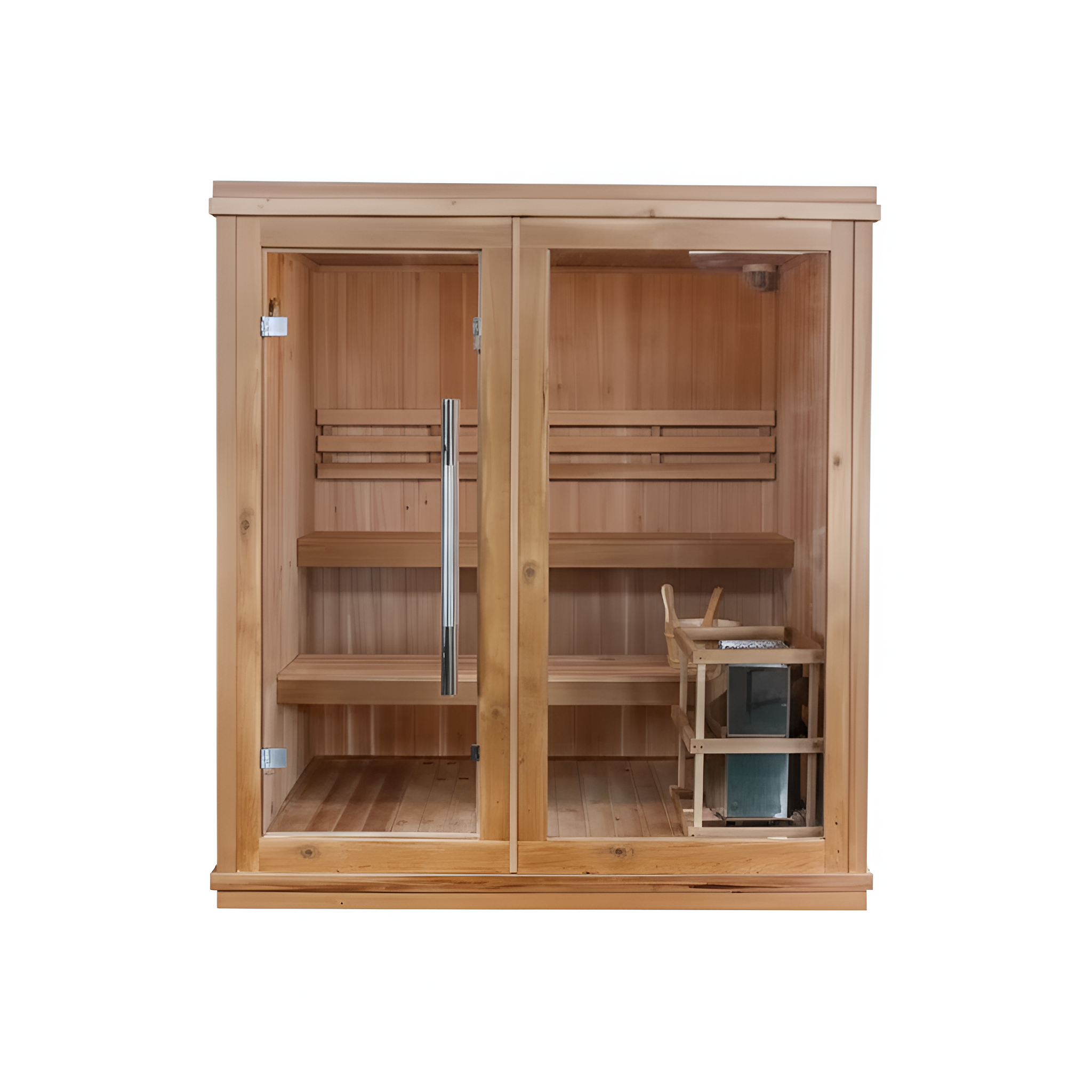 Charleston 4-Person Indoor Traditional Sauna Double Bench