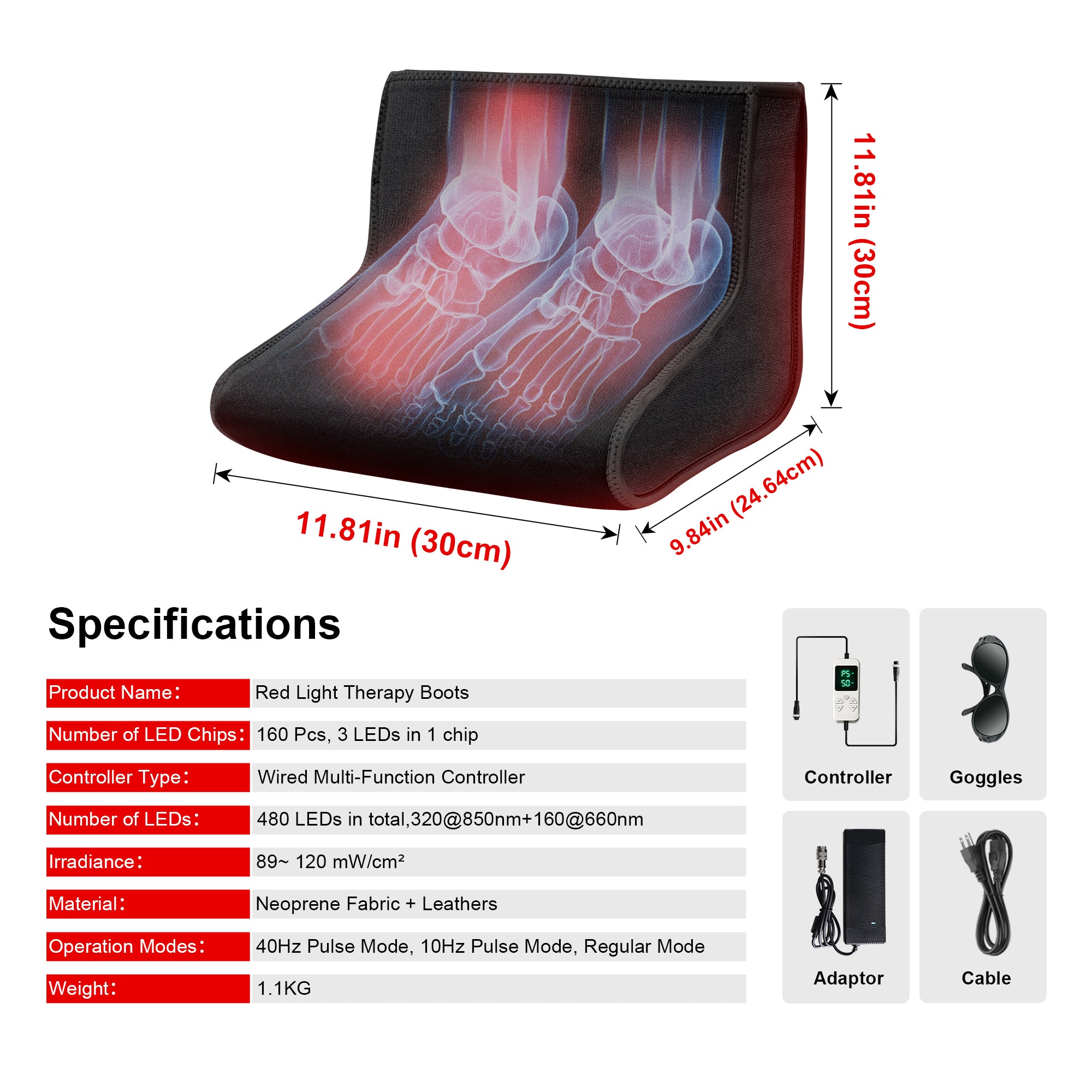 LUMYHEALTH™ Red Light Therapy Boot for Feet